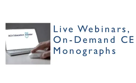 Live Webinars, On-Demand CE, Monographs