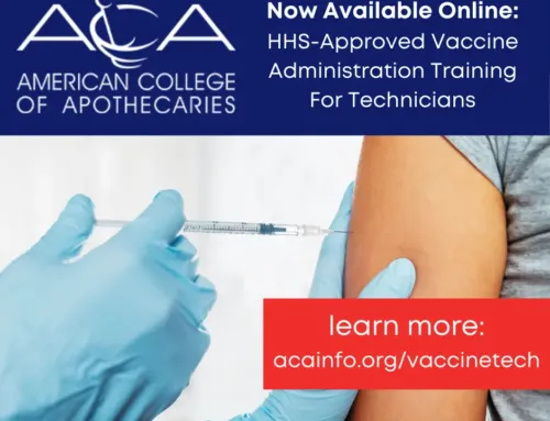 Now Available Online through ACA: HHS-Approved Vaccine Administration Training For Technicians