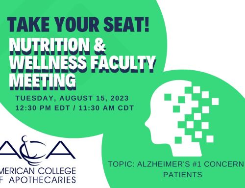 Nutrition & Wellness Faculty Meeting: “Alzheimer’s #1 Concern of Patients”