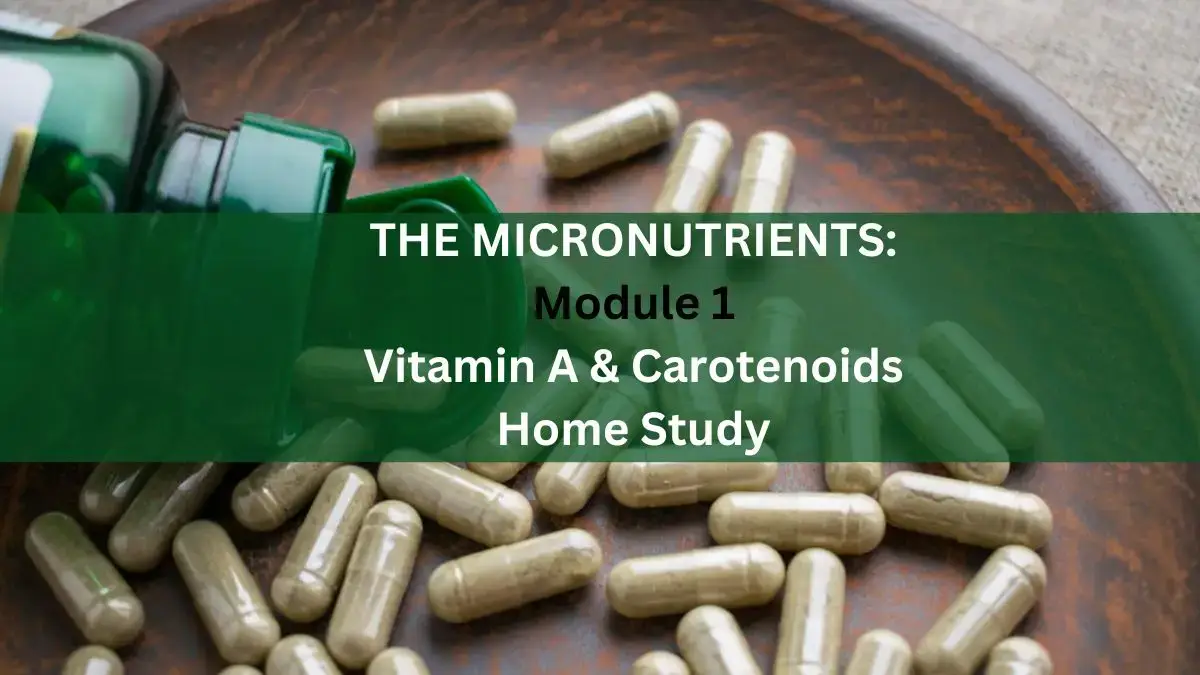 Micronutrients MODULE 1 Vitamin A And Carotenoids Home Study