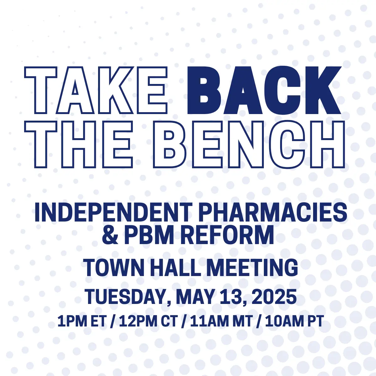 TAKE BACK THE BENCH Town Hall