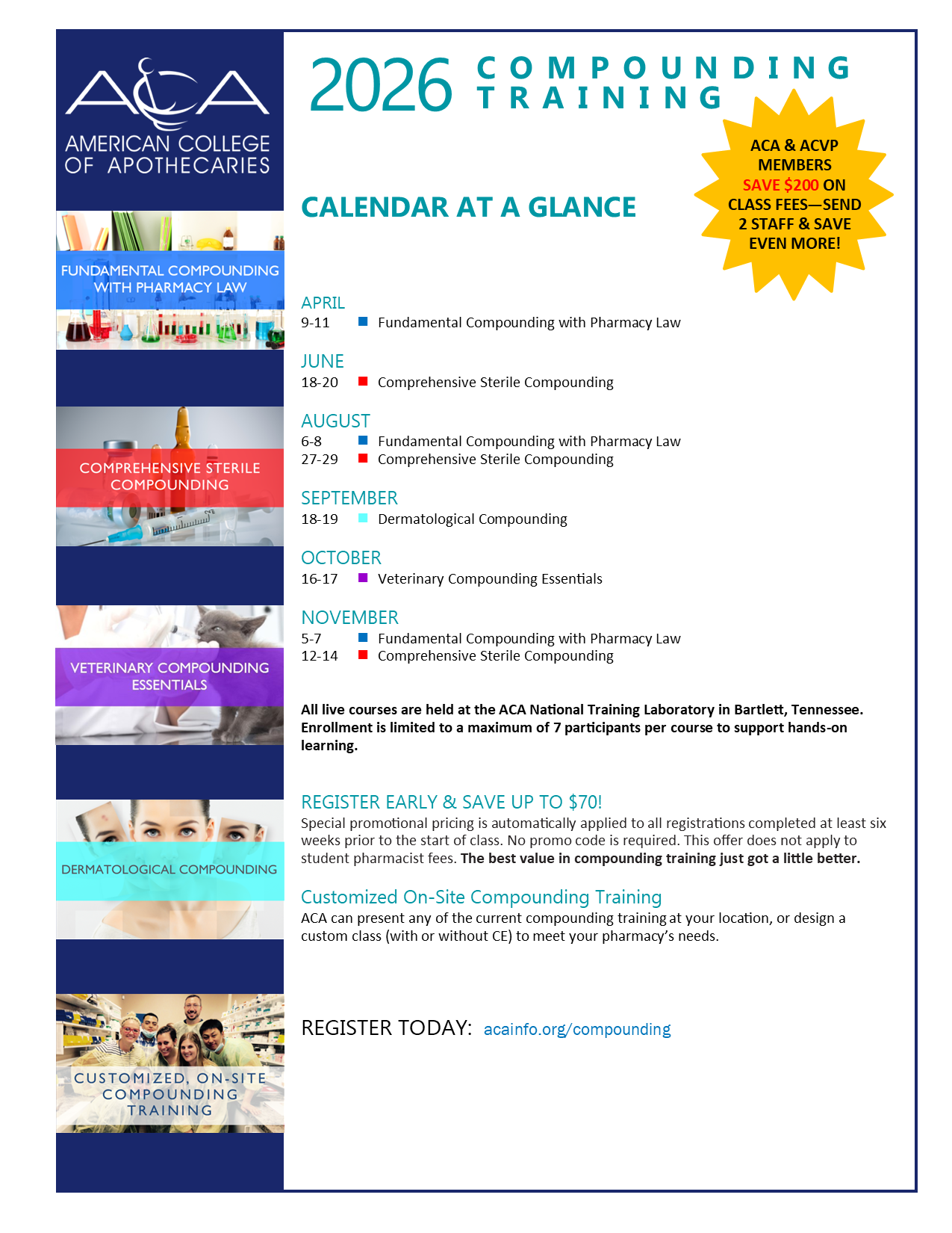 2026 Course Calendar Flyer