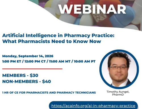 Artificial Intelligence in Pharmacy Practice: What Pharmacists Need to Know Now