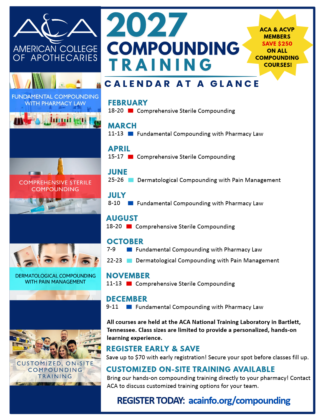 2027 Course Calendar Flyer